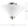 Progress Lighting 2-Light 13-1/4″ Semi Flush, Joy Collection, Indoor, P3855-09, Brushed Nickel(Brushed Nickel)