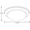 Progress Lighting 2-Light 15-1/4″ Close-to-Ceiling, Eclipse Collection, Indoor, P3561-09, Brushed Nickel