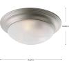 Progress Lighting 3-Light Alabaster Glass 16-5/8″ Close-to-Ceiling, Indoor, P3697-09, Brushed Nickel(Nickel)