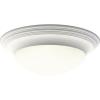Progress Lighting 3-Light Alabaster Glass 16-5/8″ Close-to-Ceiling, Indoor, P3697-09, Brushed Nickel(White)