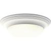 Progress Lighting 3-Light Alabaster Glass 16-5/8″ Close-to-Ceiling, Indoor, P3697-09, Brushed Nickel(White)