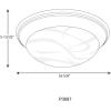 Progress Lighting 3-Light Alabaster Glass 16-5/8″ Close-to-Ceiling, Indoor, P3697-09, Brushed Nickel(White)