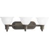 Progress Lighting 3-Light Etched Glass Traditional Bath Vanity Light, Madison Collection, Indoor, P3163-09, Brushed Nickel(Bronze)
