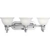 Progress Lighting 3-Light Etched Glass Traditional Bath Vanity Light, Madison Collection, Indoor, P3163-09, Brushed Nickel(Chrome)
