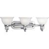 Progress Lighting 3-Light Etched Glass Traditional Bath Vanity Light, Madison Collection, Indoor, P3163-09, Brushed Nickel(Chrome)