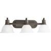 Progress Lighting 3-Light Etched Glass Traditional Bath Vanity Light, Madison Collection, Indoor, P3163-09, Brushed Nickel(Chrome)