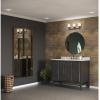 Progress Lighting Alexa Collection 3-Light Etched Umber Linen with Clear Edge Glass Modern Bath Vanity Light Antique Bronze(Antique Bronze)