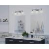 Progress Lighting Alexa Collection 3-Light Etched Umber Linen with Clear Edge Glass Modern Bath Vanity Light Antique Bronze(Brushed Nickel)