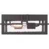 Progress Lighting Boxwood Collection 2-Light Clear Seeded Glass Craftsman Outdoor Ceiling Flush Mount Light Antique Bronze, 4.50×11.38×11.38