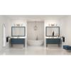 Progress Lighting Calais 34 in. 4-Light Vintage Brass Vanity Light Clear Glass New Traditional Bath
