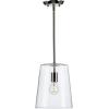 Progress Lighting Clarion Collection 1-Light Clear Glass Coastal Pendant Light Polished Nickel(Nickel)