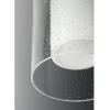 Progress Lighting Compel Collection 1-Light Clear Seeded Glass Modern Outdoor Medium Wall Lantern Light Textured Black(Black)