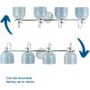 Progress Lighting Dalton Collection 33 in. 4-Light Polished Chrome Coastal Blue Vanity Light