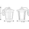Progress Lighting East Haven LED Collection 1-Light Clear Seeded Glass Transitional Outdoor Large Wall Lantern Light Textured Black(Bronze)