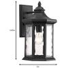 Progress Lighting Edition Collection 1-Light Water Glass Traditional Outdoor Large Wall Lantern Light Antique Bronze(Black)