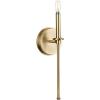 Progress Lighting Elara Collection 5-3/4 in. 1-Light Vintage Brass Vanity Light Clear Glass(Black)