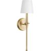 Progress Lighting Elara Collection 5-3/4 in. 1-Light Vintage Brass Vanity Light Clear Glass(Brass)