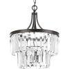 Progress Lighting Glimmer 3 Light 16 inch Antique Bronze Semi-Flush Mount Convertible Ceiling Light, P2326-20, Design Series(Antique Bronze)
