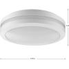 Progress Lighting Hard-Nox Collection 1-Light White Polycarbonate Shade Commercial Grade Outdoor Wall Or Ceiling Mounted Fixture
