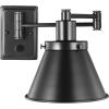 Progress Lighting Hinton Collection Brushed Nickel Swing Arm Wall Light(Black)