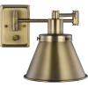 Progress Lighting Hinton Collection Vintage Brass Swing Arm Wall Light(Brass)
