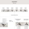 Progress Lighting Merry Collection Six-Light Brushed Nickel and Etched Glass Transitional Style Bath Vanity Wall Light