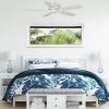 Progress Lighting P250016-030 Protruding Mount, 5 White/Driftwood Blades Ceiling fan, White