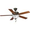 Progress Lighting P2521-80 Protruding Mount, 5 Classic Blades Ceiling fan, Forged Black(Bronze)