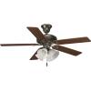 Progress Lighting P2521-80 Protruding Mount, 5 Classic Blades Ceiling fan, Forged Black(Bronze)