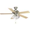 Progress Lighting P2521-80 Protruding Mount, 5 Classic Blades Ceiling fan, Forged Black(Nickel)