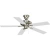 Progress Lighting P2521-80 Protruding Mount, 5 Classic Blades Ceiling fan, Forged Black(Nickel)