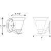 Progress Lighting P3190-15 1-Light Bath Bracket, Polished Chrome(Nickel)
