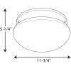 Progress Lighting P3412-09 Lighting Accessory, 11-3/4-Inch Diameter x 5-1/4-Inch Height, Brushed Nickel(Brushed Nickel)