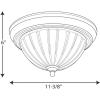 Progress Lighting P3816-09 1-Light Close-To-Ceiling with Etched Ribbed Glass, Brushed Nickel(Antique Bronze)