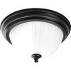 Progress Lighting P3816-09 1-Light Close-To-Ceiling with Etched Ribbed Glass, Brushed Nickel(Antique Bronze)