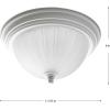 Progress Lighting P3816-09 1-Light Close-To-Ceiling with Etched Ribbed Glass, Brushed Nickel(White)