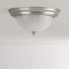 Progress Lighting P3817-09 2-Light Close-To-Ceiling with Etched Ribbed Glass, Brushed Nickel(Nickel)