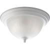 Progress Lighting P3817-09 2-Light Close-To-Ceiling with Etched Ribbed Glass, Brushed Nickel(White)