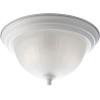 Progress Lighting P3817-09 2-Light Close-To-Ceiling with Etched Ribbed Glass, Brushed Nickel(White)