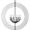Progress Lighting P3889-126 6-Light Ceiling Mount Hall and Foyer Pendant Fixture 60 Watt 120 Volt 27-3/4 Inch Burnished Silver Equinox