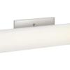 Progress Lighting Phase 2.1 LED Collection 24″ White Shade Modern Bath Vanity Light Brushed Nickel