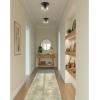 Progress Lighting Stockbrace Collection 3-Light Matte Black Clear Glass Farmhouse Flush Mount Ceiling Light