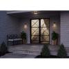 Progress Lighting Weldon Collection 2-Light Clear Seeded Glass Farmhouse Outdoor Ceiling Flush Mount Light Architectural Bronze, 4.50×10.75×10.75