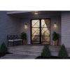 Progress Lighting Weldon Collection 2-Light Clear Seeded Glass Farmhouse Outdoor Ceiling Flush Mount Light Textured Black(Black)
