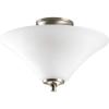 Progress Lighting 2-Light 13-1/4″ Semi Flush, Joy Collection, Indoor, P3855-09, Brushed Nickel(Brushed Nickel)