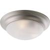 Progress Lighting 3-Light Alabaster Glass 16-5/8″ Close-to-Ceiling, Indoor, P3697-09, Brushed Nickel(Nickel)