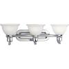 Progress Lighting 3-Light Etched Glass Traditional Bath Vanity Light, Madison Collection, Indoor, P3163-09, Brushed Nickel(Chrome)