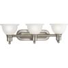 Progress Lighting 3-Light Etched Glass Traditional Bath Vanity Light, Madison Collection, Indoor, P3163-09, Brushed Nickel(Nickel)