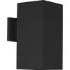 Progress Lighting 6″ Aluminum Outdoor Wall Lantern Light, Square Collection, Outdoor, P5643-30, White(Black)