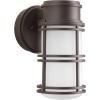 Progress Lighting Bell LED Collection 1-Light Etched Glass Craftsman Outdoor Wall Lantern Light Textured Graphite(Bronze)